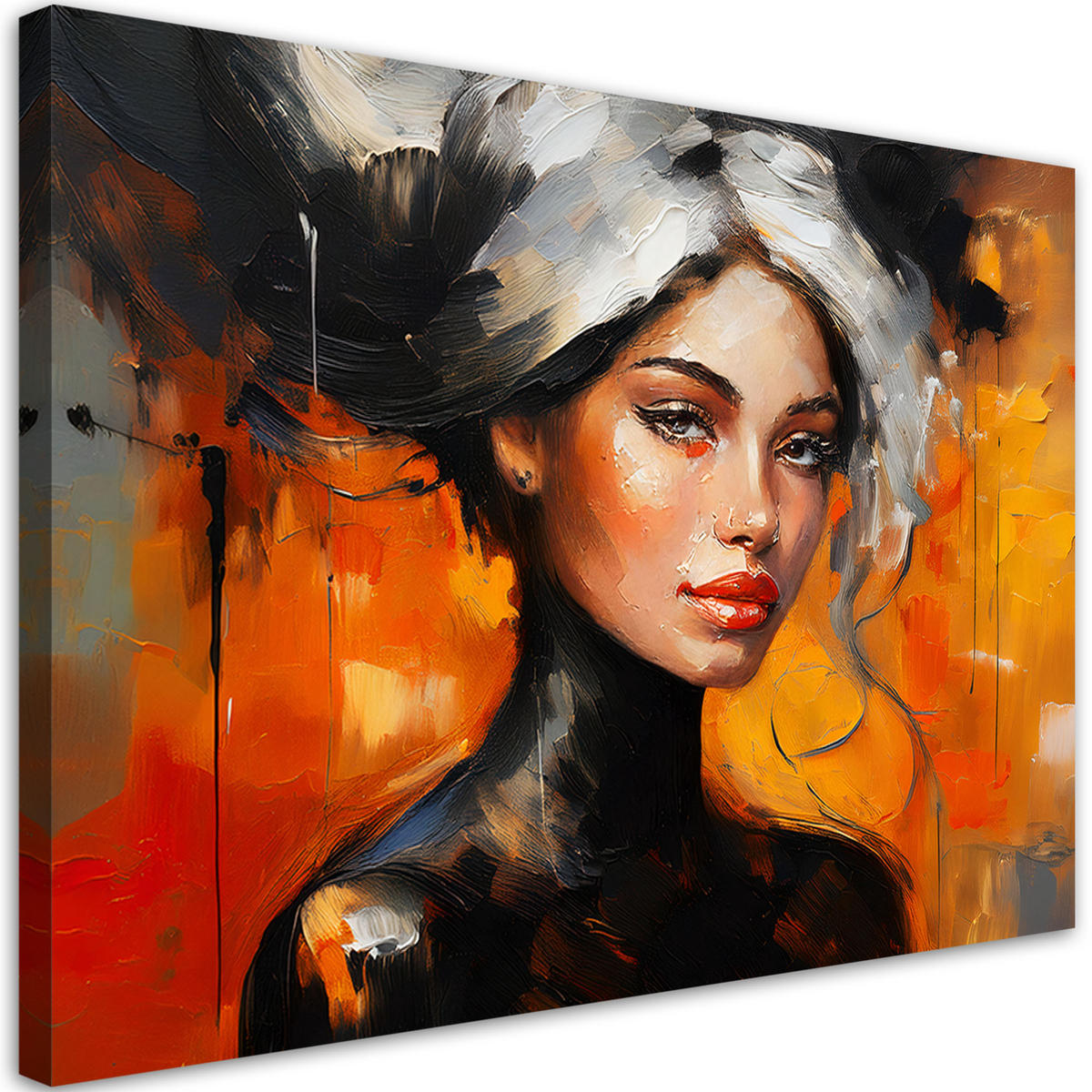 WANDBILD frau glamour farbig - Multicolor, Textil (60/40cm) - Feeby