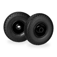 2XSACKKARRENRAD - Schwarz, Kunststoff/Metall (26/26/8.5cm) - Relaxdays