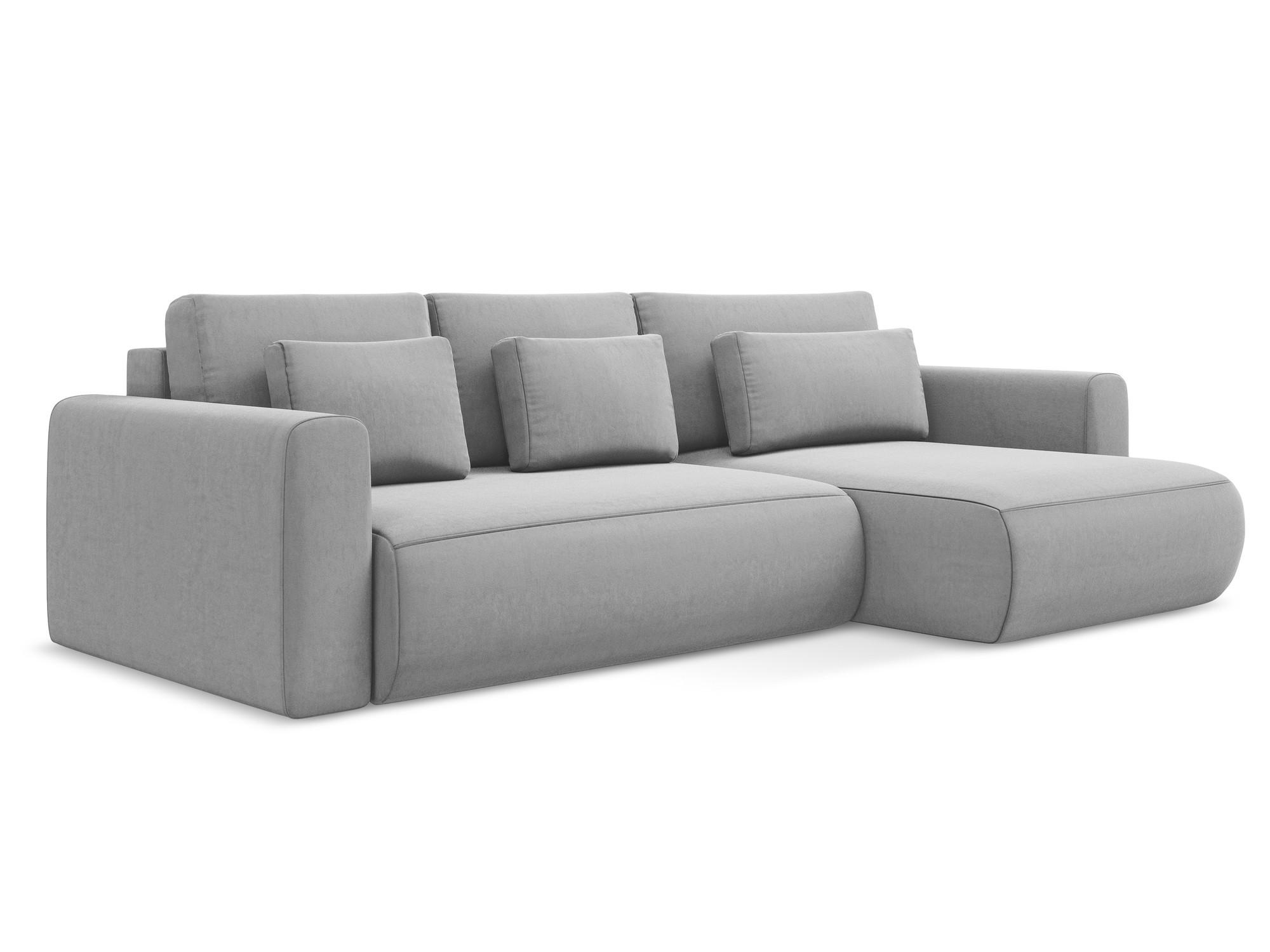ECKSOFA mit Schlaffunktion Samt Stoff Grau - Schwarz/Grau, Kunststoff/Textil (278/149cm) - Makamii