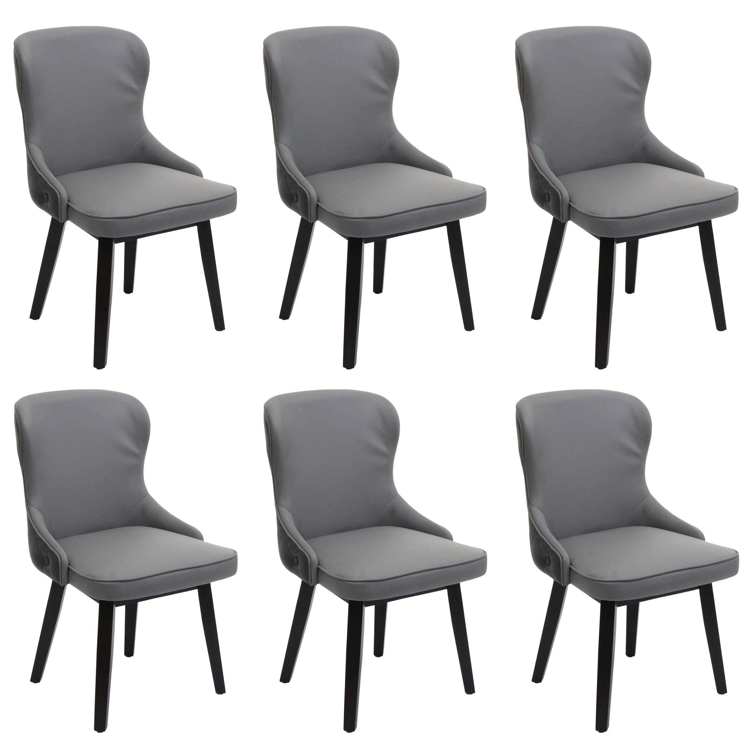 ESSZIMMERSTUHL Grau, Hellgrau 6er-Set - Hellgrau/Grau, Textil (53/86/53cm) - MCW