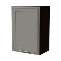HÄNGESCHRANK Salo W2/50 Schwarz / Dust Grey Matt 50 / 32,5 / 72cm - Schwarz/Grau, Holz/Holzwerkstoff (50/72/32.5cm) - Feldmann-Wohnen