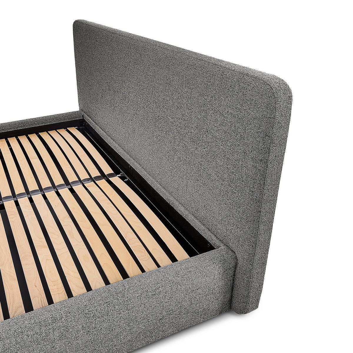 POLSTERBETT - Anthrazit, Textil (180/200cm) - home24