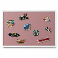 MAGNETTAFEL 60x40 cm Weißer Rahmen Pastellrosa - Hellrosa, Metall (60/50/0.4cm) - TULUP
