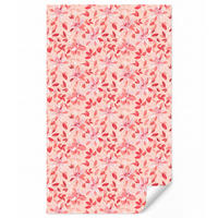 TAPETE - Botanisch - Blumen - Rot - 120x200 cm - Koralle, Papier (120/200cm) - OnlyWow