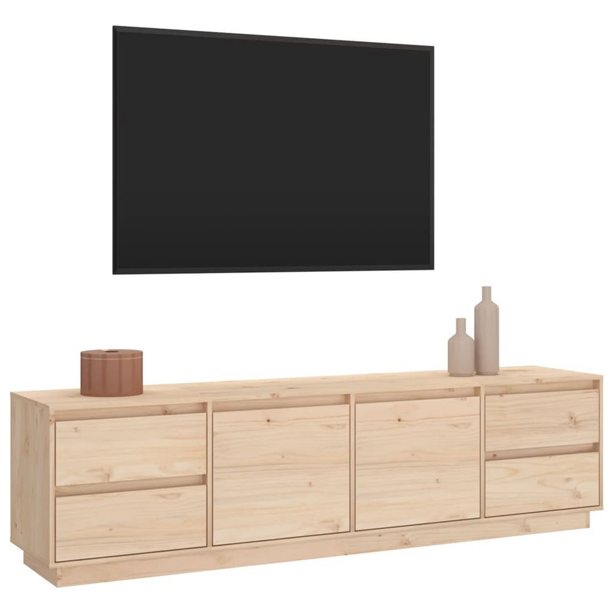 TV-SCHRANK 176x37x47,5 cm Massivholz Kiefer - Braun, Holz (176/47.5/37cm) - furnicato