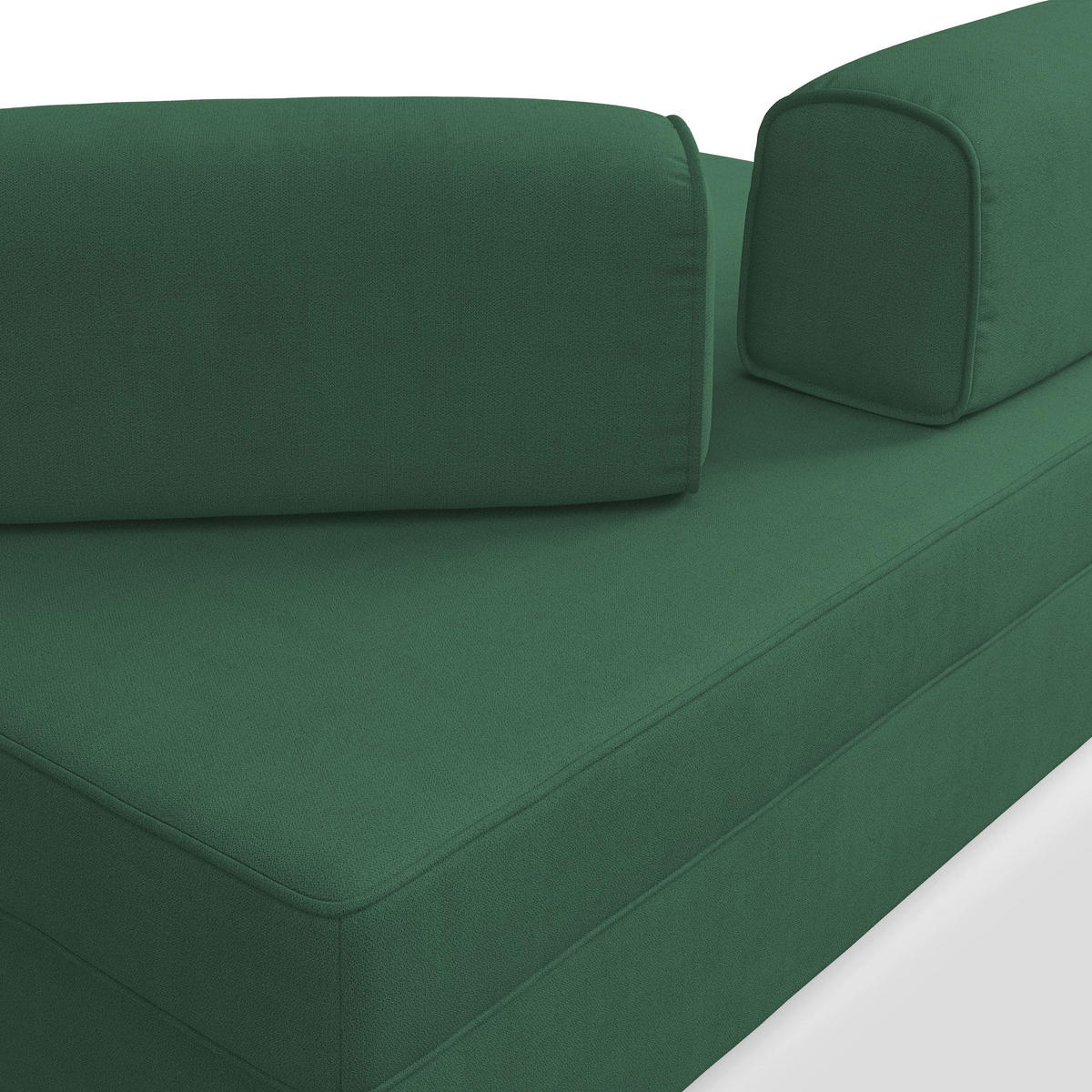 LINEARSOFA Liberty ausziehbar - Grün, Textil (180/42/105cm) - Divani.store