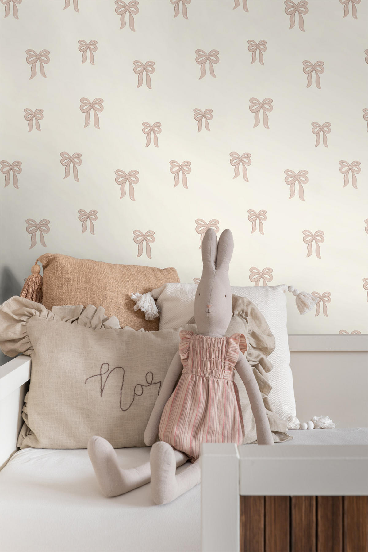 TAPETE kleine Schleifen 50 x 900 cm - Pink, Papier (50/0.1cm) - ESTAhome