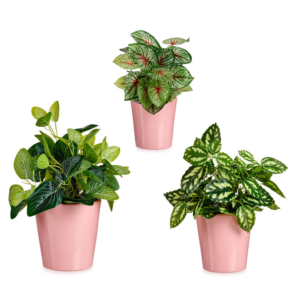 BLUMENTÖPFE Conical pastelfarben 3er-Set - Rosa, Keramik (16.5/16cm)