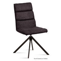ESSZIMMERSTUHL drehbar (6er-Set) Deedea 47x92x60 Schwarz/Espresso - Dunkelbraun/Schwarz, Kunststoff (60/92/47cm) - 58aufmkessel