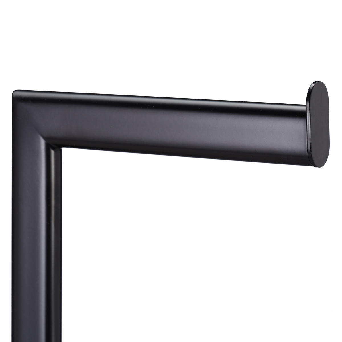 WC Garnitur - Schwarz, Metall (25/72/20cm) - Relaxdays