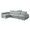ECKSOFA Boston LCP, Seite: Links LCP+2R+1P(65) - Silberfarben/Hellgrau, Holz/Textil (320/170cm) - MIRJAN24