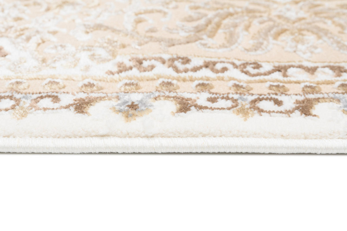 TEPPICH HERA Braun Creme 140/200 cm - Creme/Braun, Textil (140/200cm) - Tapiso