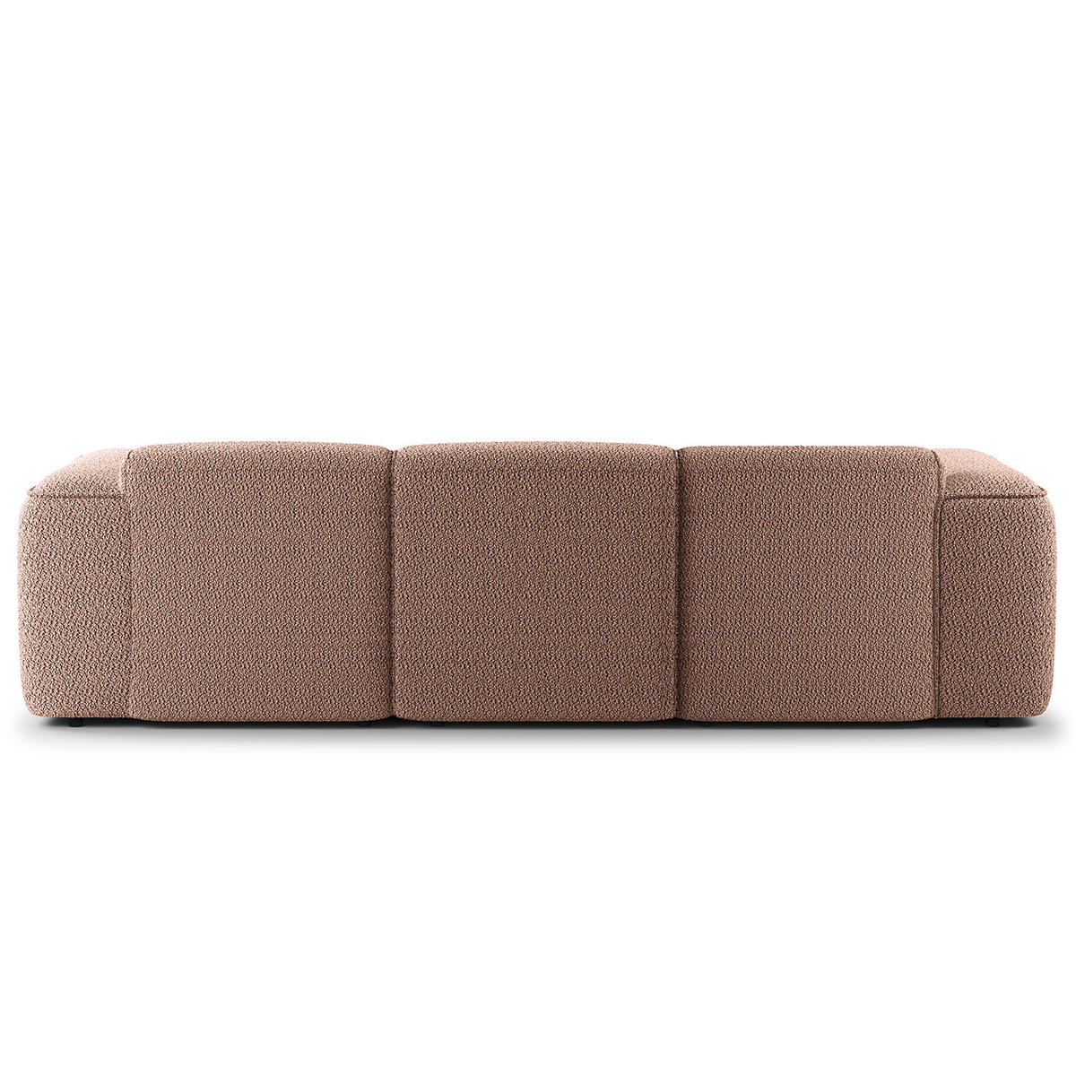 3-SITZER ECKSOFA mit Longchair - Mauve/Schwarz, Kunststoff/Textil (251/173cm) - home24