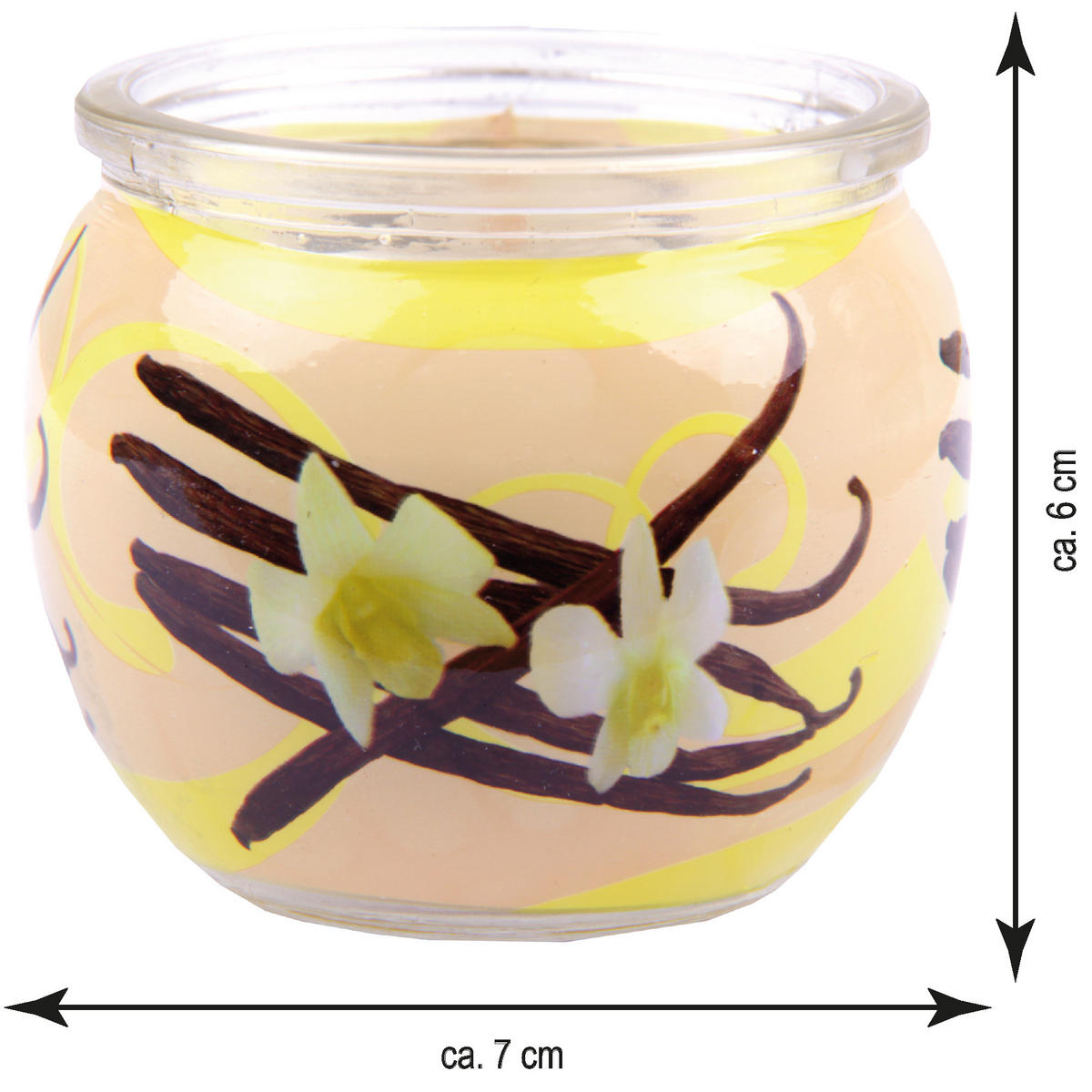 DUFTKERZE "Motiv" Kerze Raumduft Vanille - Beige, Naturmaterialien (7/6cm)
