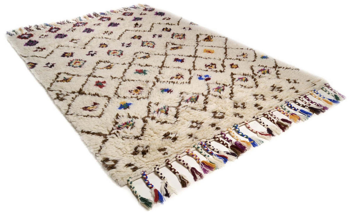 WEBTEPPICH Nomadic-Design 160x230 cm - Beige, Textil (160/230cm) - THEKO