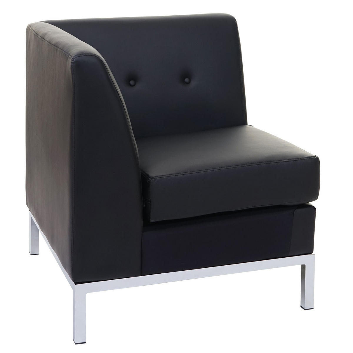 SESSEL ERWEITERBAR Schwarz - Schwarz, Textil (72/82/72cm) - MCW