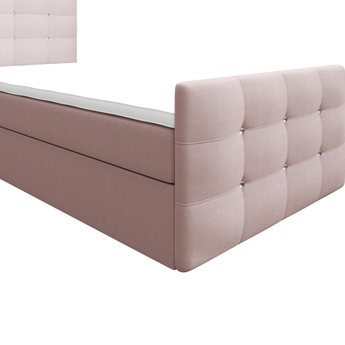 BOXBETT KLEO mini 100x200, mit Matratze H3 und Topper, Cosmic 14 - Pink, Holz/Kunststoff (100/200cm) - Bedante