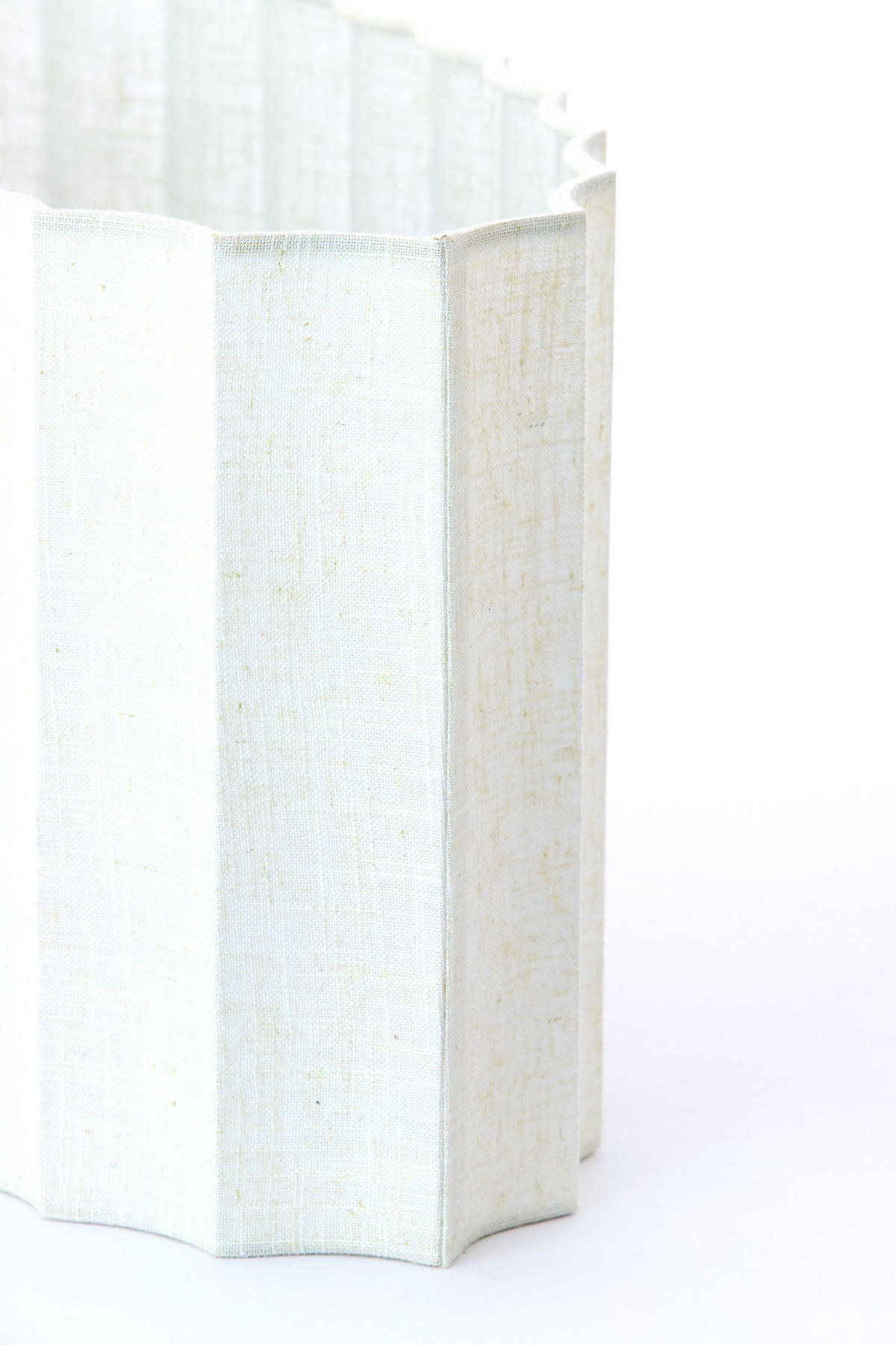 LAMPENSCHIRM Disli Weiß 45/21/22 cm - Weiß, Textil (45/21/22cm) - Light & Living