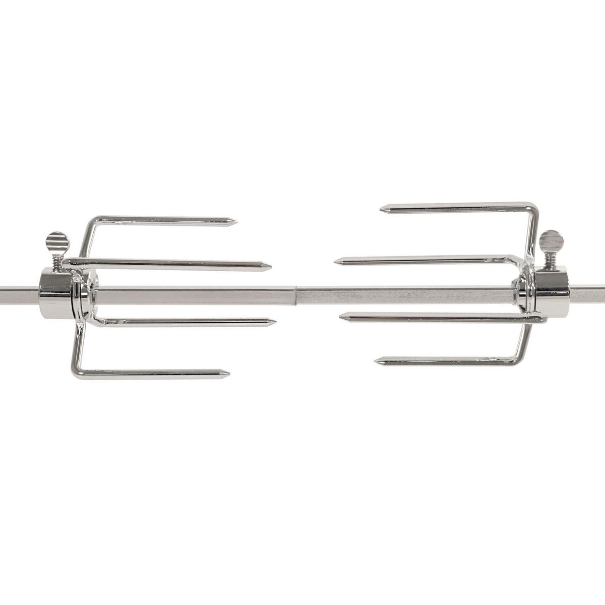 DREHSPIESS mit Motor - Silberfarben, Metall (106cm) - TAINO