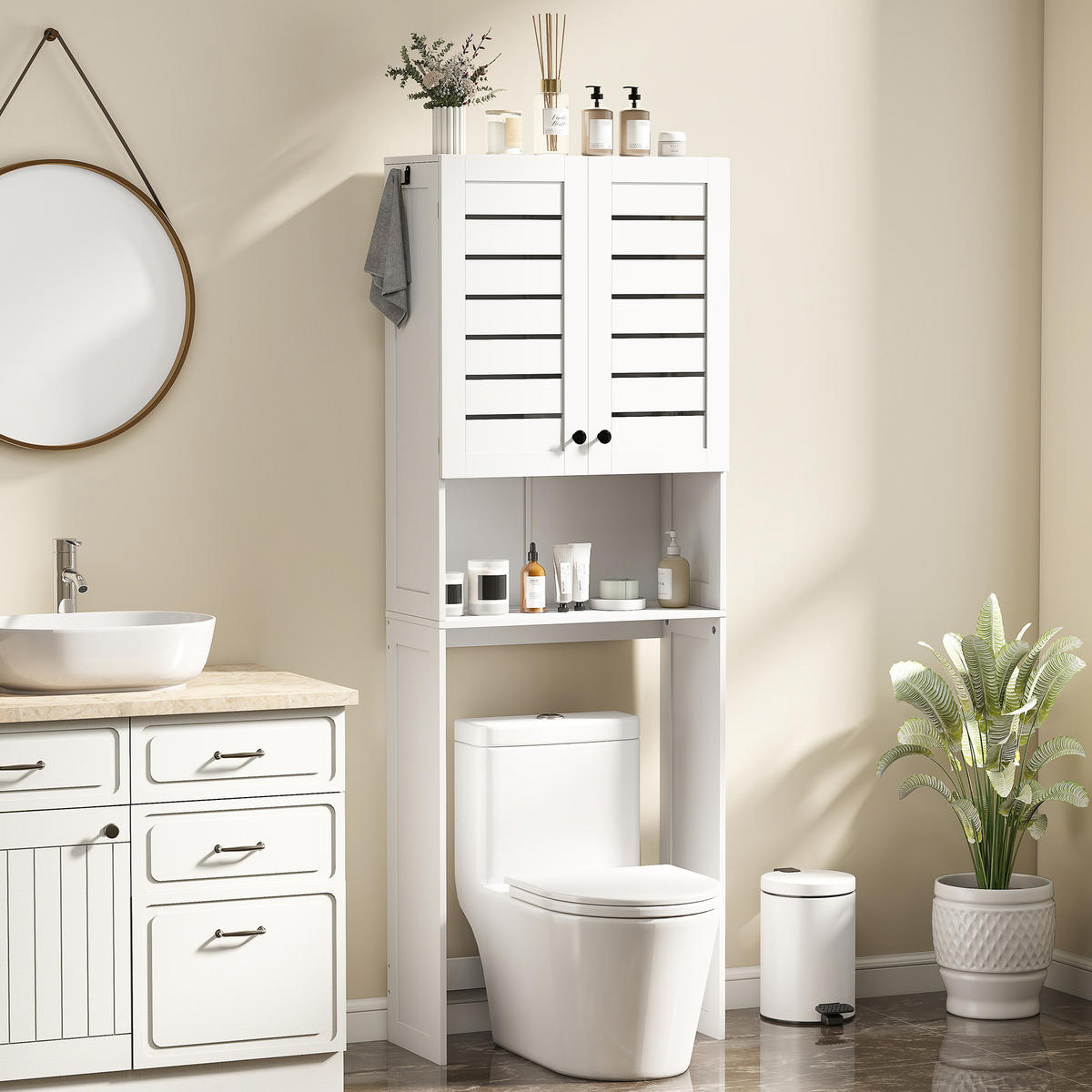 HÄNGESCHRANK Weiß 1 Stück - Weiß, Kunststoff (67/190/31.5cm) - GiPP