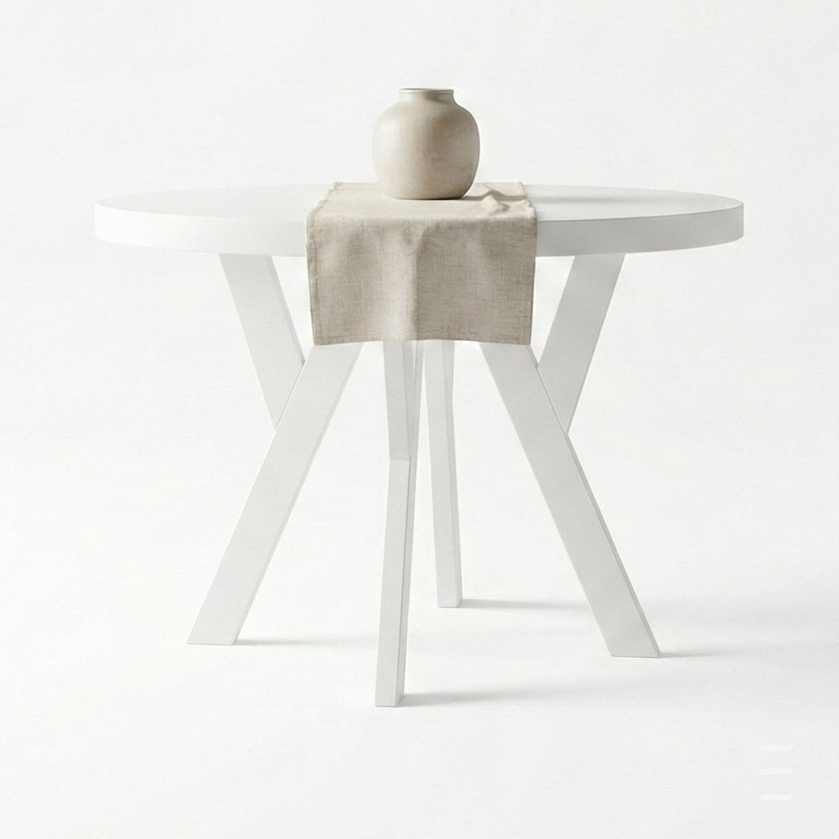 ESSTISCH Runder Ausziehbarer PERO 100/200, Weiß - Weiß, Holz (200/100/77cm) - Dekori_Interiors