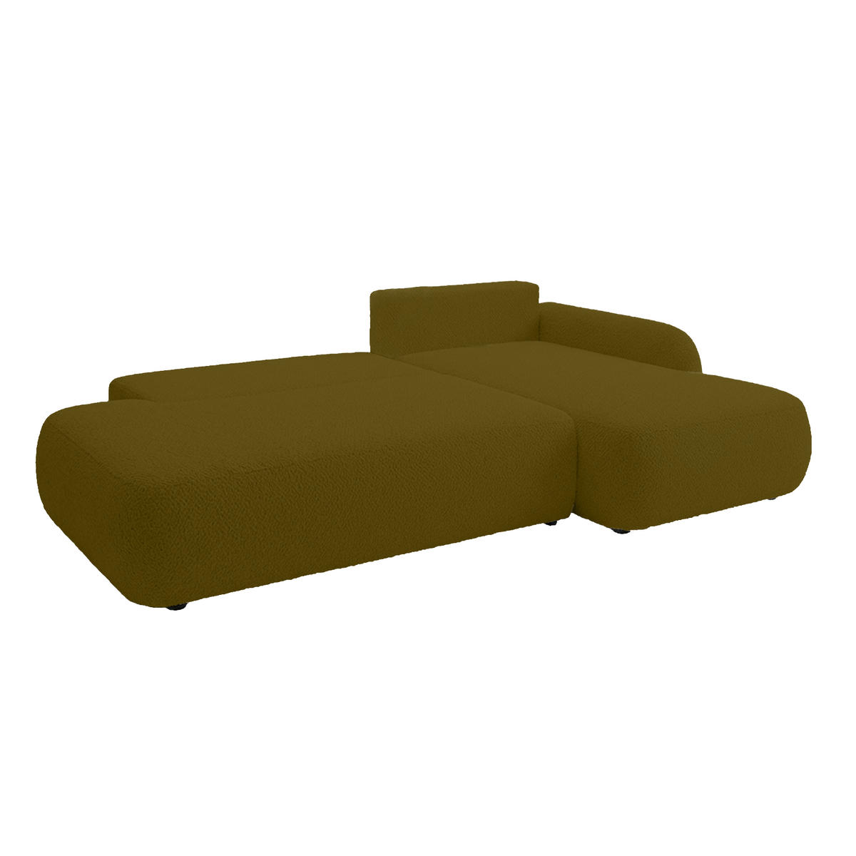 ECKSOFA Munduk I mit Schlaffunktion, Olive - Olivgrün, Textil (302/184cm) - Fedve