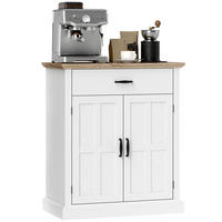 SIDEBOARD DE-11169 2 Türen, Schublade & verstellbarer Boden Weiß - Weiß, Holzwerkstoff (75.2/91.5/40cm) - ComfortXL