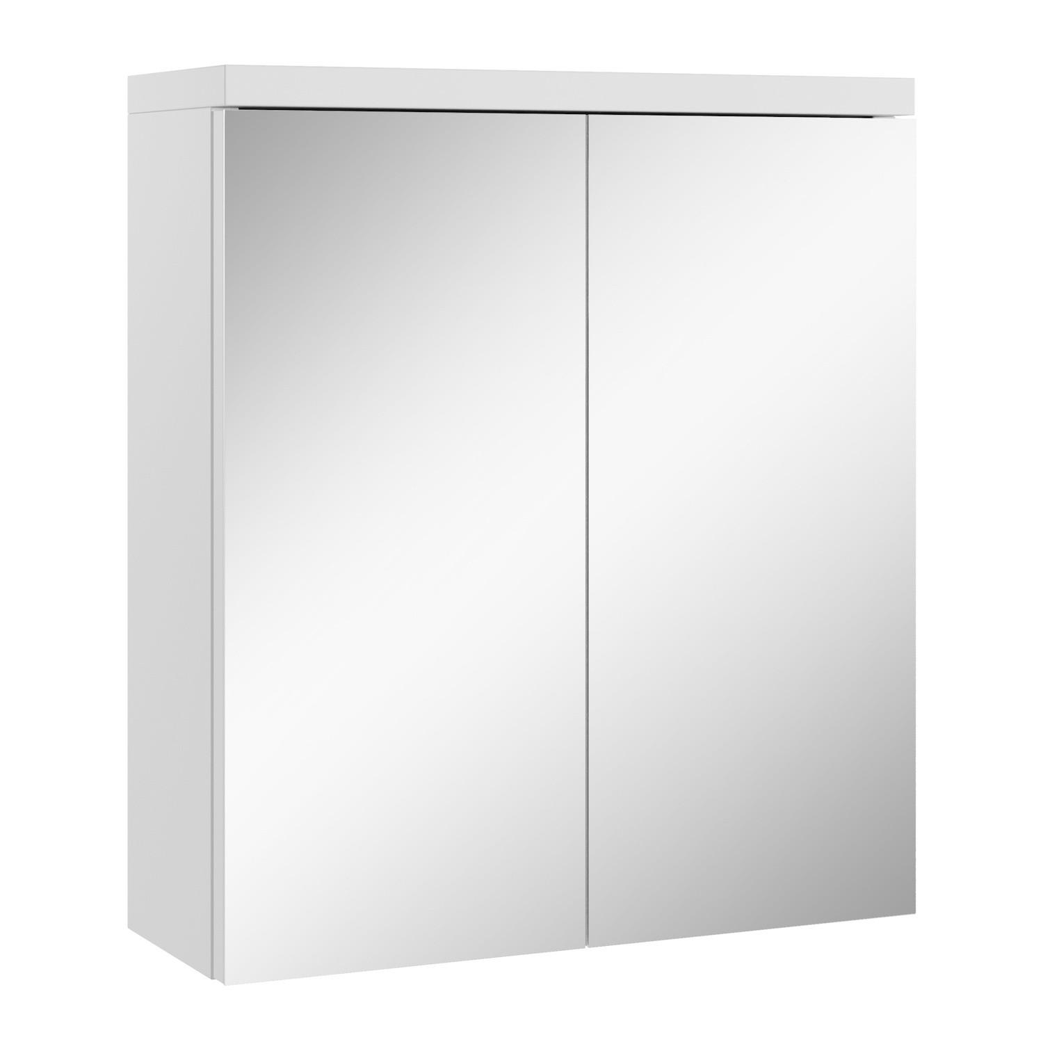 SPIEGELSCHRANK Toledo Beton Grau - 60 x 20 x 60 cm - Weiß, Holz (60/60/20cm) - Badplaats