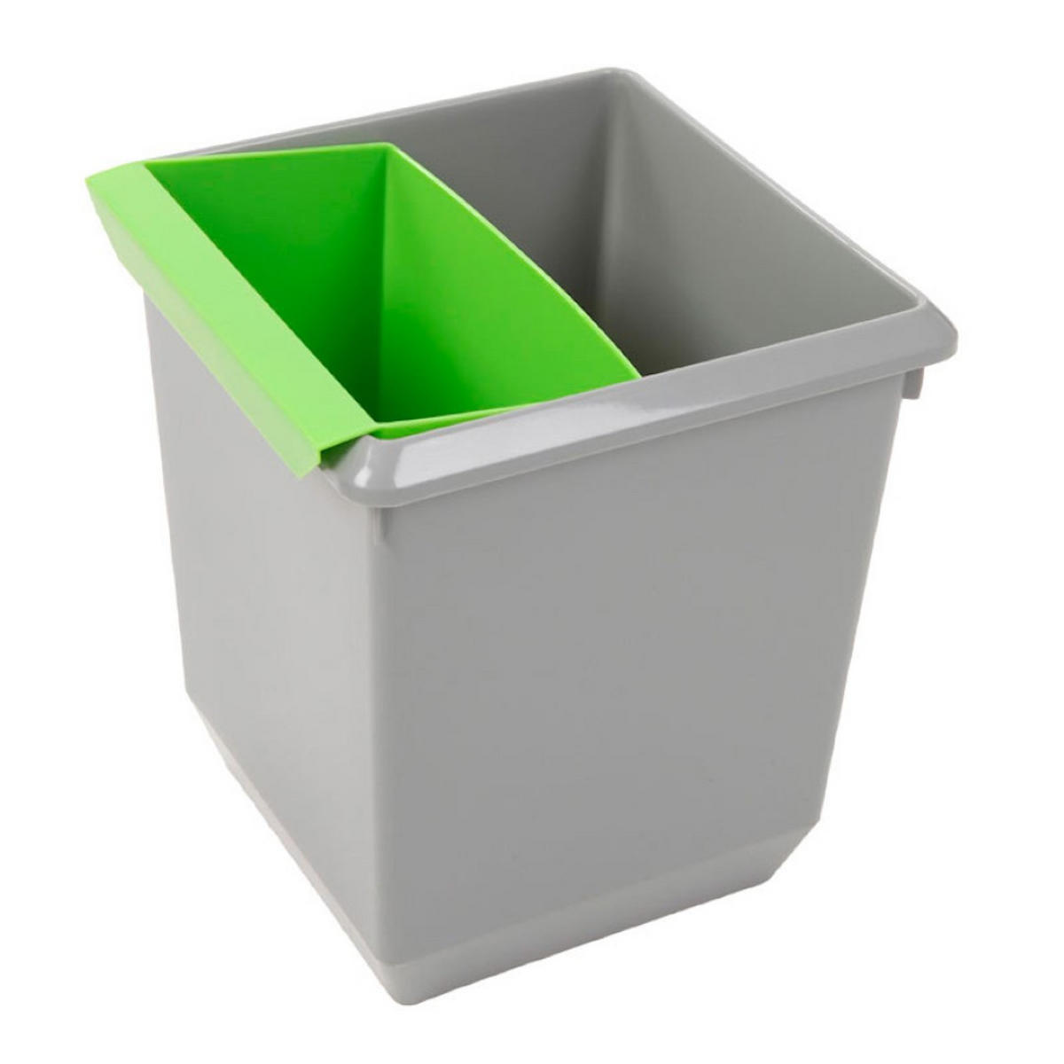 PAPIERKORB Viereckig Kegelförmig 21 Liter 31x28x28xm Kunststoff Grau - Grau, Metall (28/31/28cm) - PROREGAL