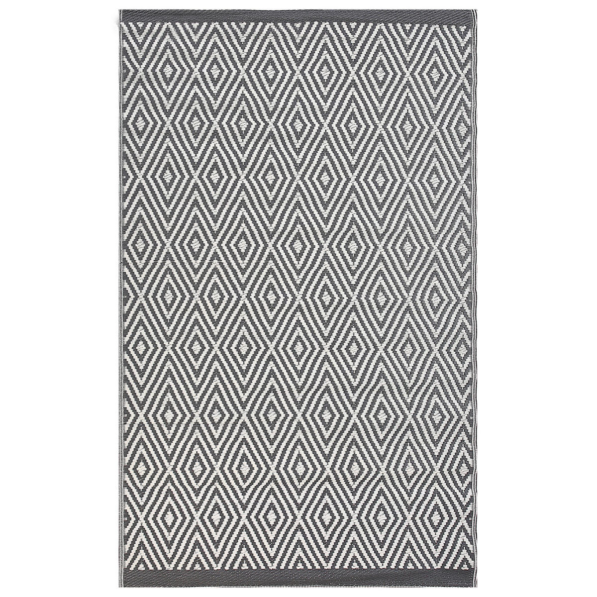 OUTDOORTEPPICH Sikar 180/120 cm - Weiß/Grau, Kunststoff (180/120cm) - Beliani