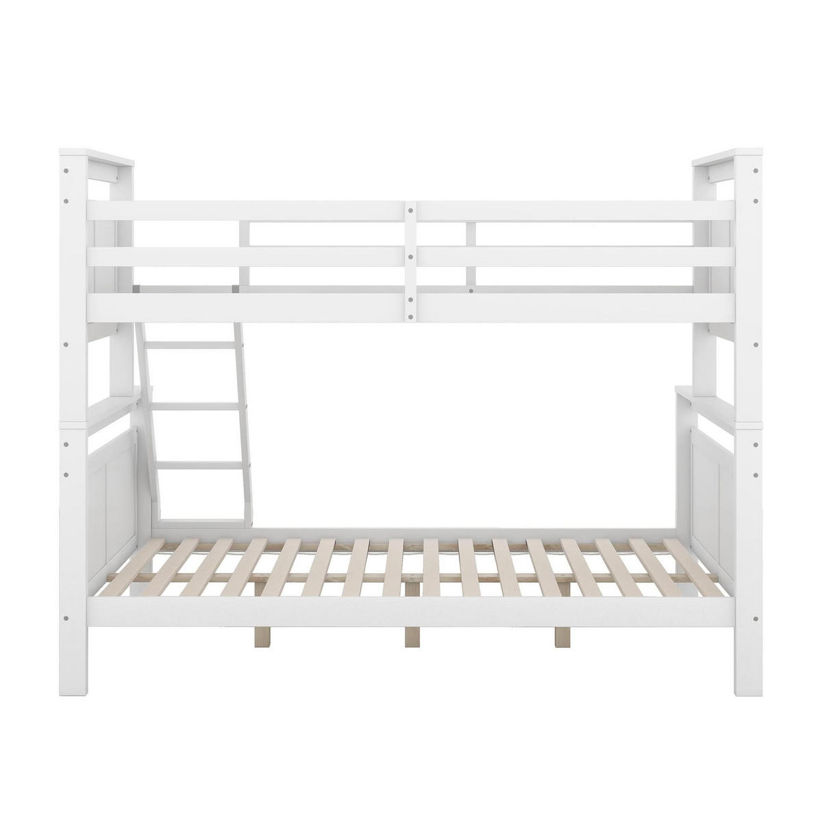 ETAGENBETT 90/140x200 cm in Weiß, teilbar in 2 Betten mit Leiter - Weiß, Holz (140/200cm) - OKMYHOME