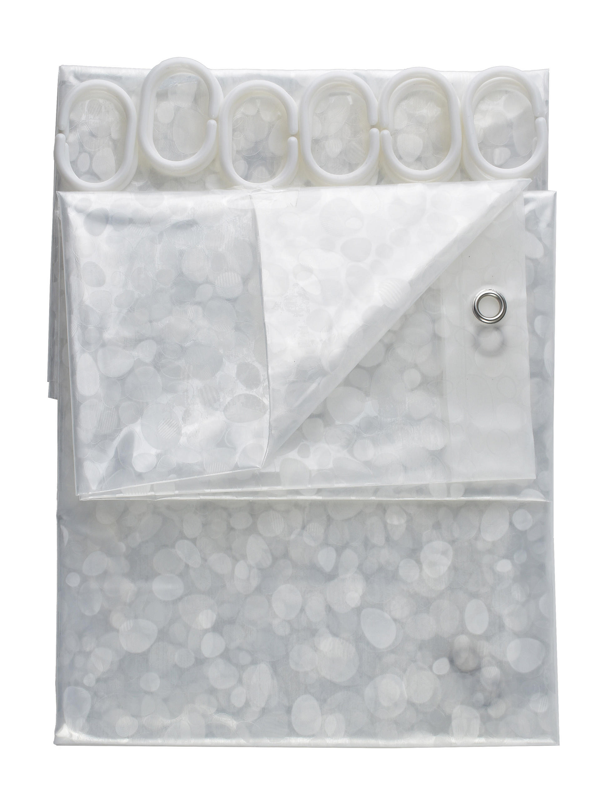 DUSCHVORHANG Zac Weiß 29./20/2.5 cm Textilien - Weiß, Textil (20/29cm) - Mondex