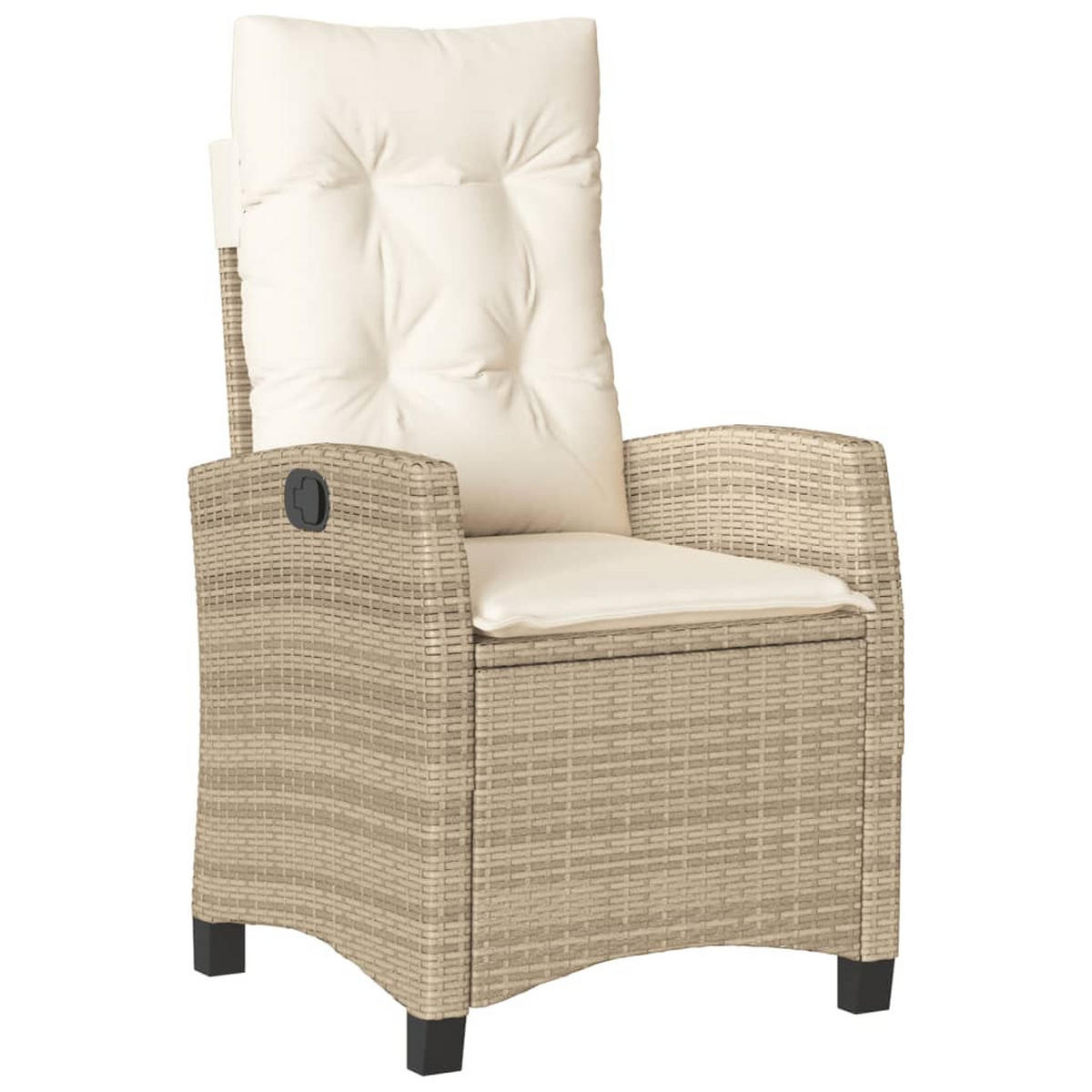 GARTEN-ESSGRUPPE 9-teilig Mit Kissen Beige Poly Rattan - Beige, Kunststoff - vidaXL