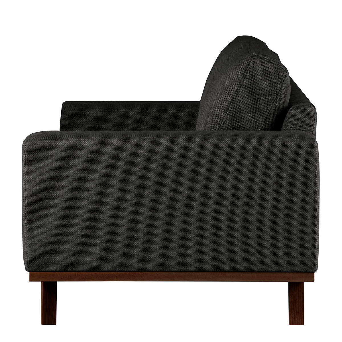 SESSEL - Buchefarben/Schwarz, Buchenholz/Textil (122/81/88cm) - home24