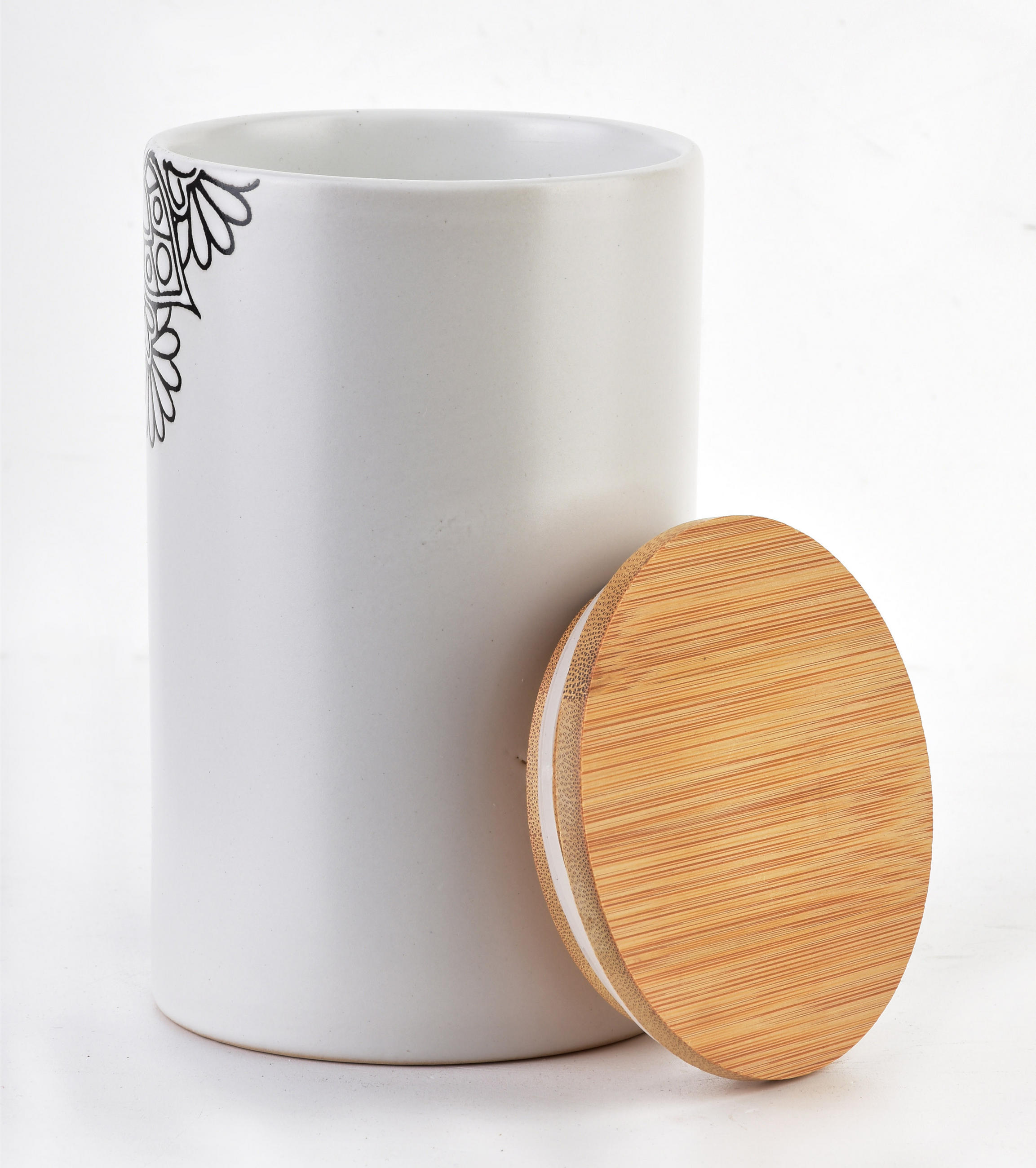 VORRATSDOSE Basic Nature Weiß 9.5/9.5/16 cm Keramik - Weiß, Keramik (9.5/16/9.5cm) - Mondex