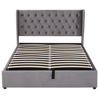 POLSTERBETT PANG-K8N4V2 140/200 cm Grau - Grau, Fell (140/200cm) - PANGIVO