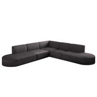 ECKSOFA Designer Corner MODENA stoff Poso, viele Farben Dunkelgrau - Dunkelgrau, Holzwerkstoff (285/285cm) - Kaiser Möbel