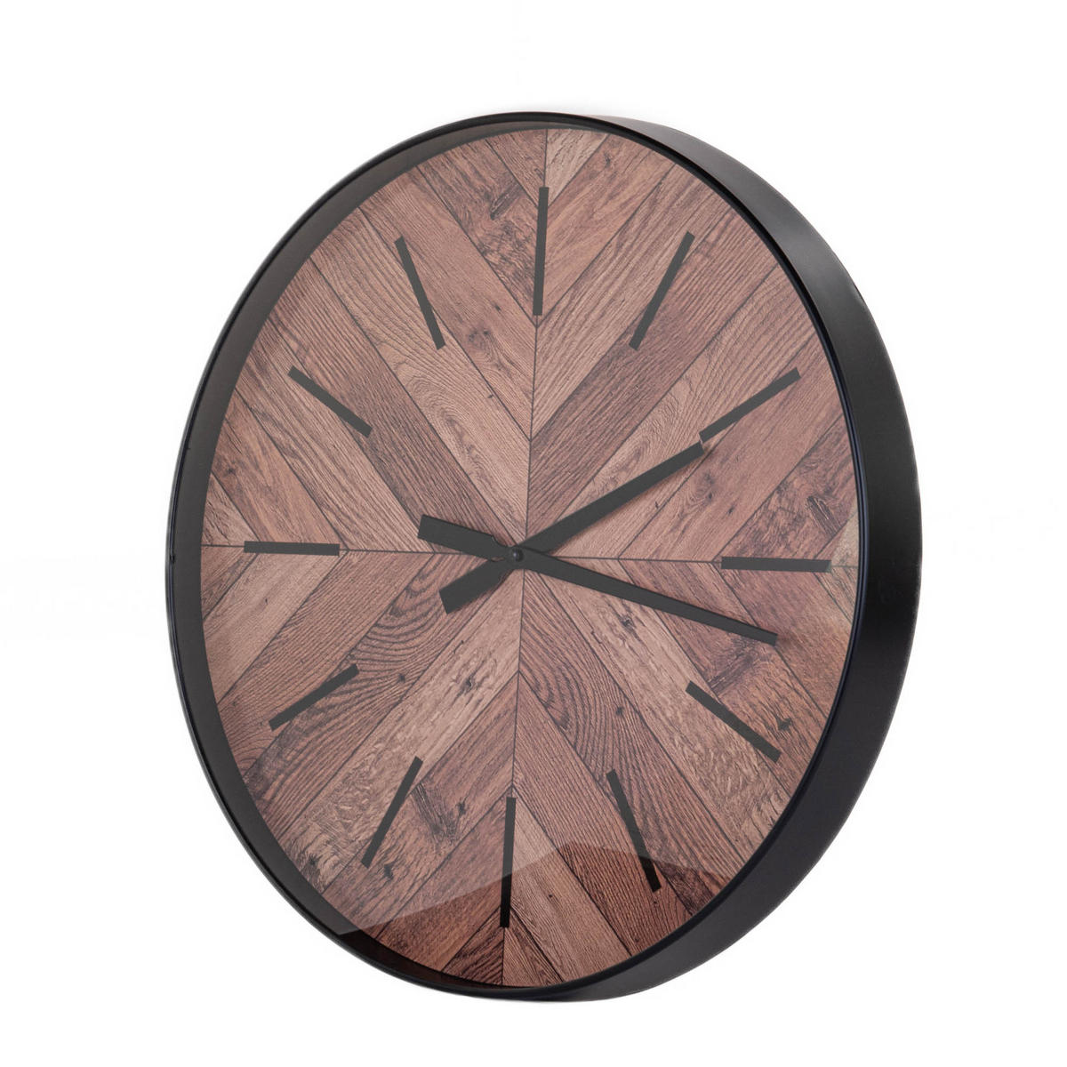 WANDUHR Holzimitat Ø 50,8 cm - Braun, Kunststoff (50.8/4.8/50.8cm) - Home Styling Collection