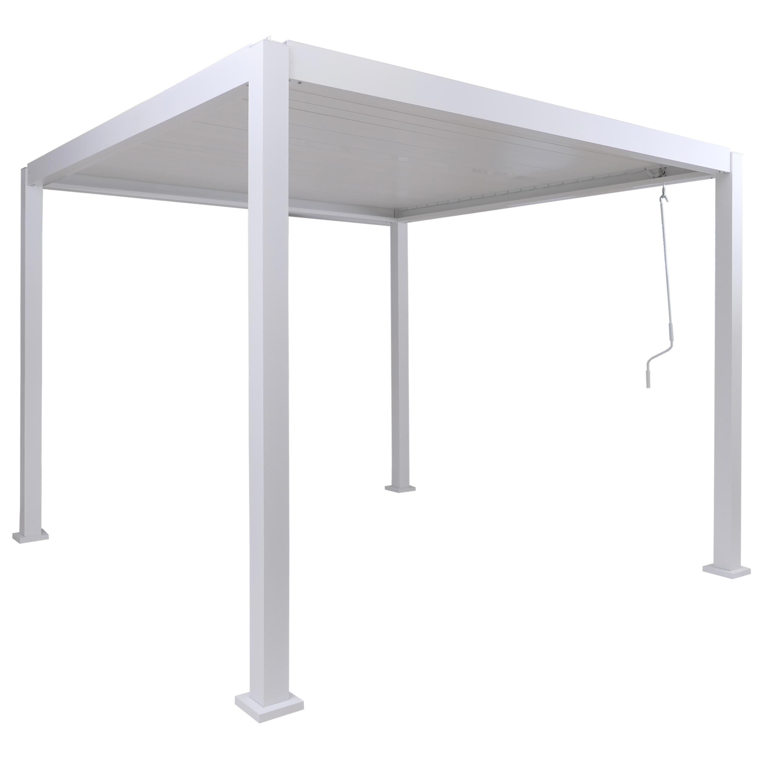 PERGOLA 235x300x300cm Weiß - Weiß, Metall (300/235/300cm) - BERLINLODGE