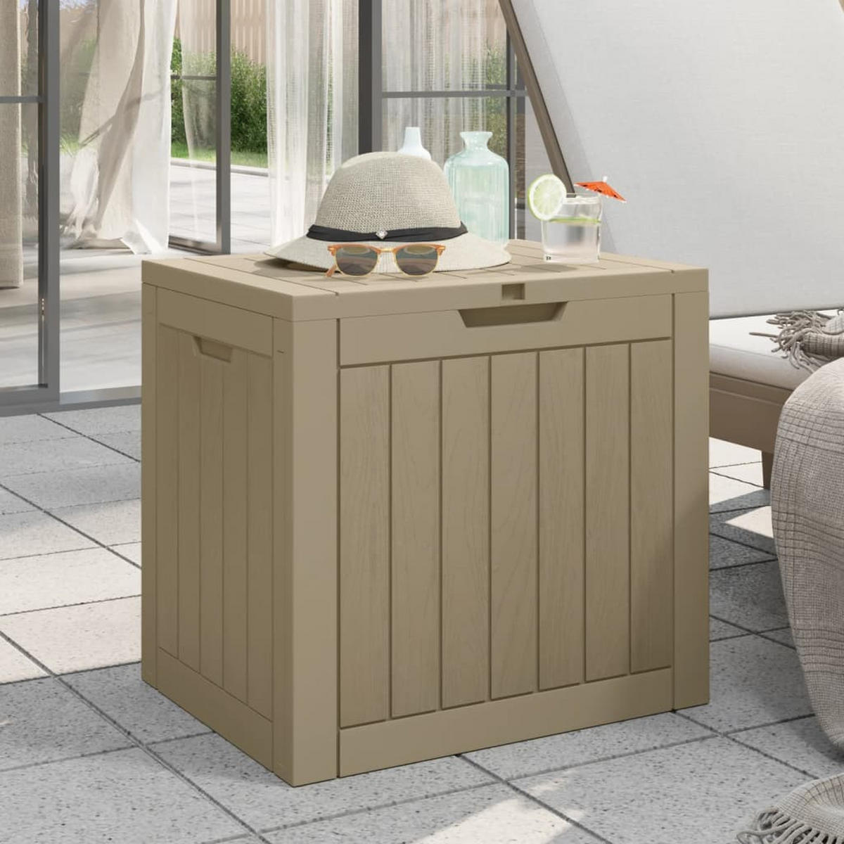 GARTENBOX Grau 55,5x43x53 cm Polypropylen - Grau, Kunststoff (43/53/55.5cm) - furnicato