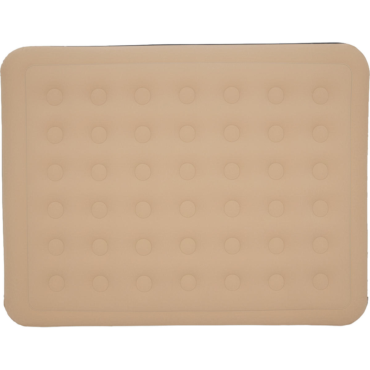 LUFTBETT Luftmatratze selbstaufblasend 203 x 157 x 47 cm mit integrierter Pumpe - Beige/Schwarz, Kunststoff (157/203cm) - Avenli