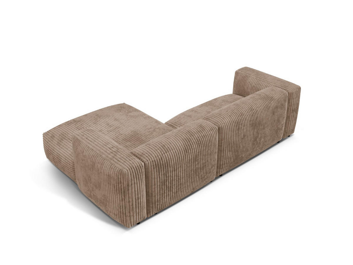 ECKSOFA modular rechts Martina aus Cord eichel 2 Sitzplätze - Rotbraun, Textil (176/283cm) - Micadoni