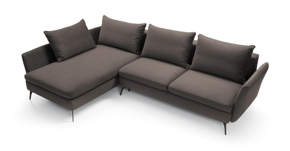 ECKSOFA Demisbal Dunkelgrau mit Bettkasten - Dunkelgrau, Textil (282/182cm) - Selsey