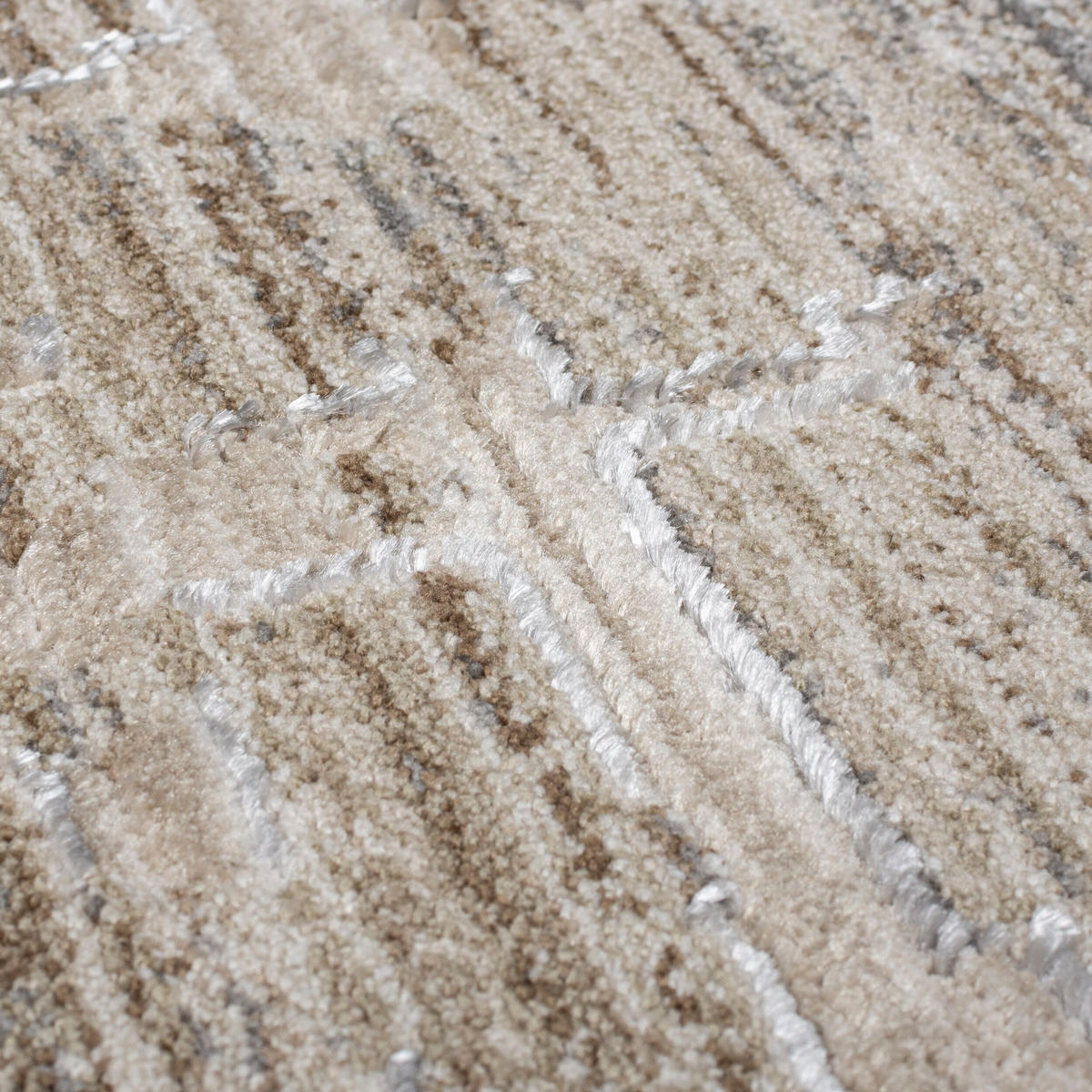 TEPPICH mit Fransen DALE, mit Struktur, Taupe, 120 x 170 cm - Braun, Textil (170/120cm) - KADIMA DESIGN