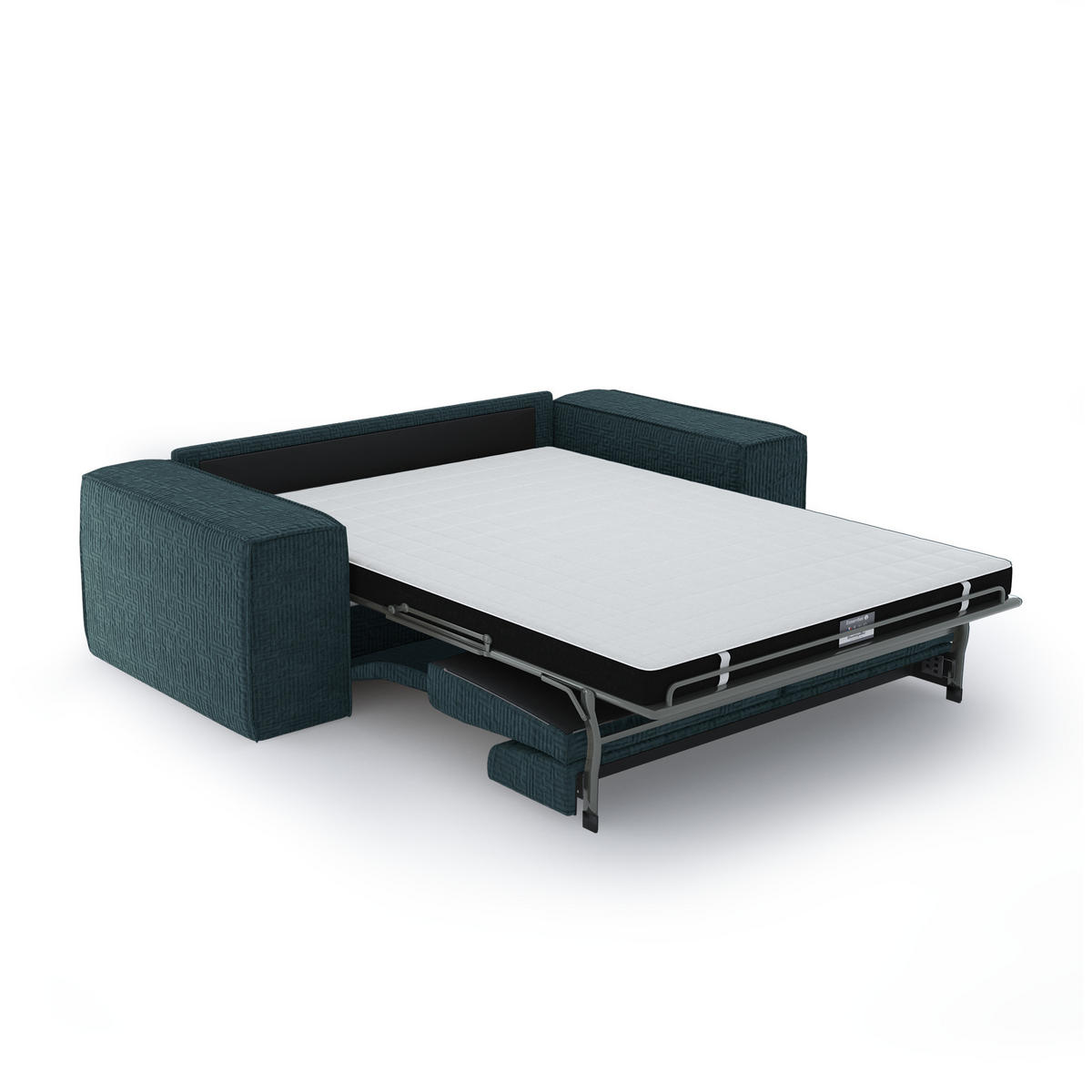 SCHLAFSOFA GERADE Samt Ozeanblau 234cm - Dunkelblau, Textil (234/90/100cm) - Sia Home
