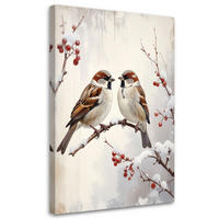 LEINWANDBILD Weihnachten 60x90cm - Grau, Textil (60/90cm) - Feeby