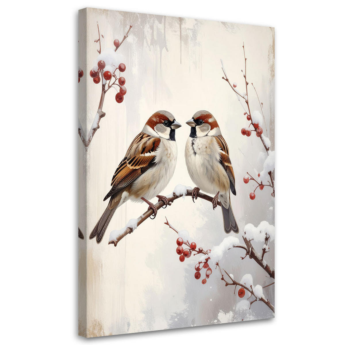 LEINWANDBILD Weihnachten 60x90cm - Grau, Textil (60/90cm) - Feeby