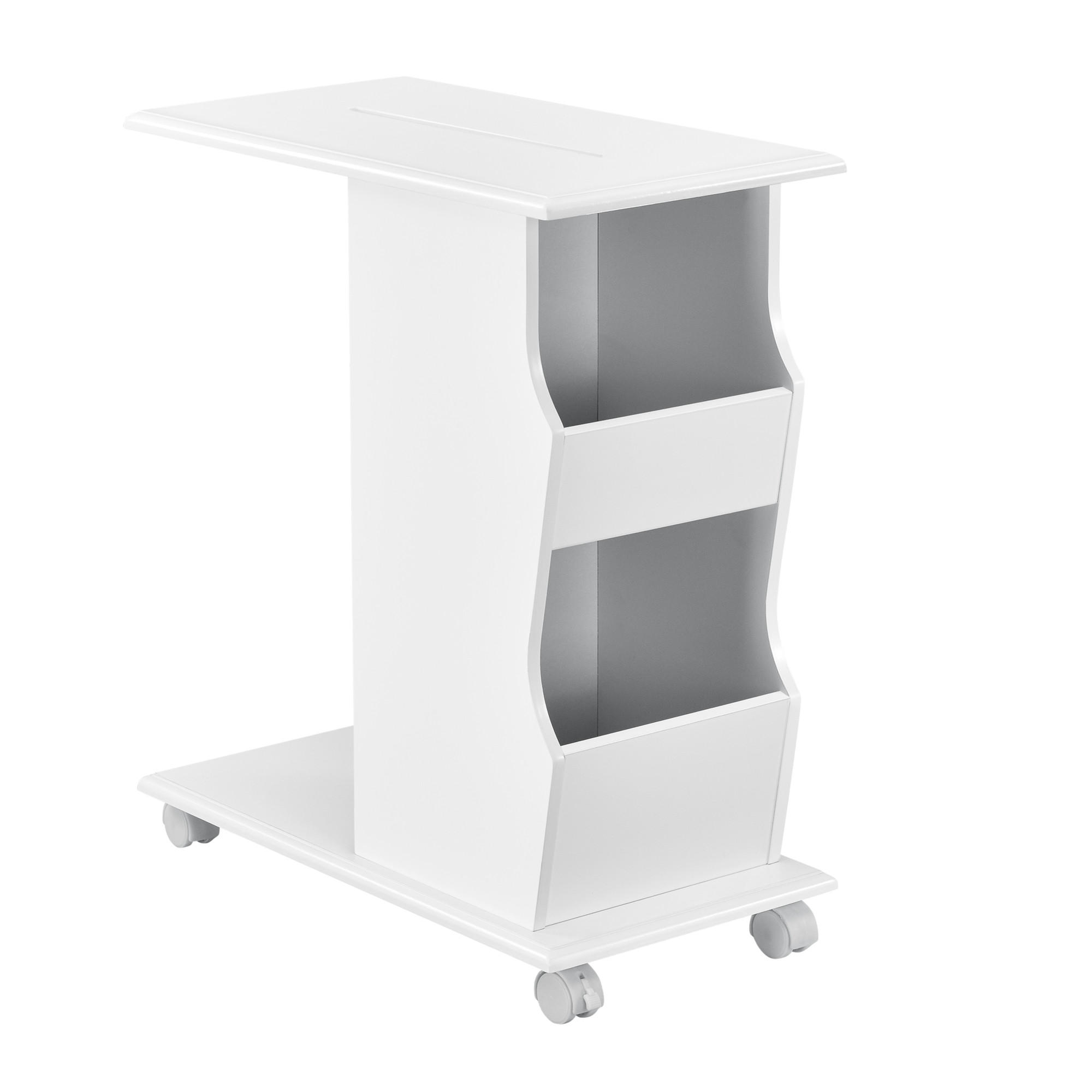BEISTELLTISCH Kungälv - Weiß, Holzwerkstoff (30/53/63cm) - [en.casa]