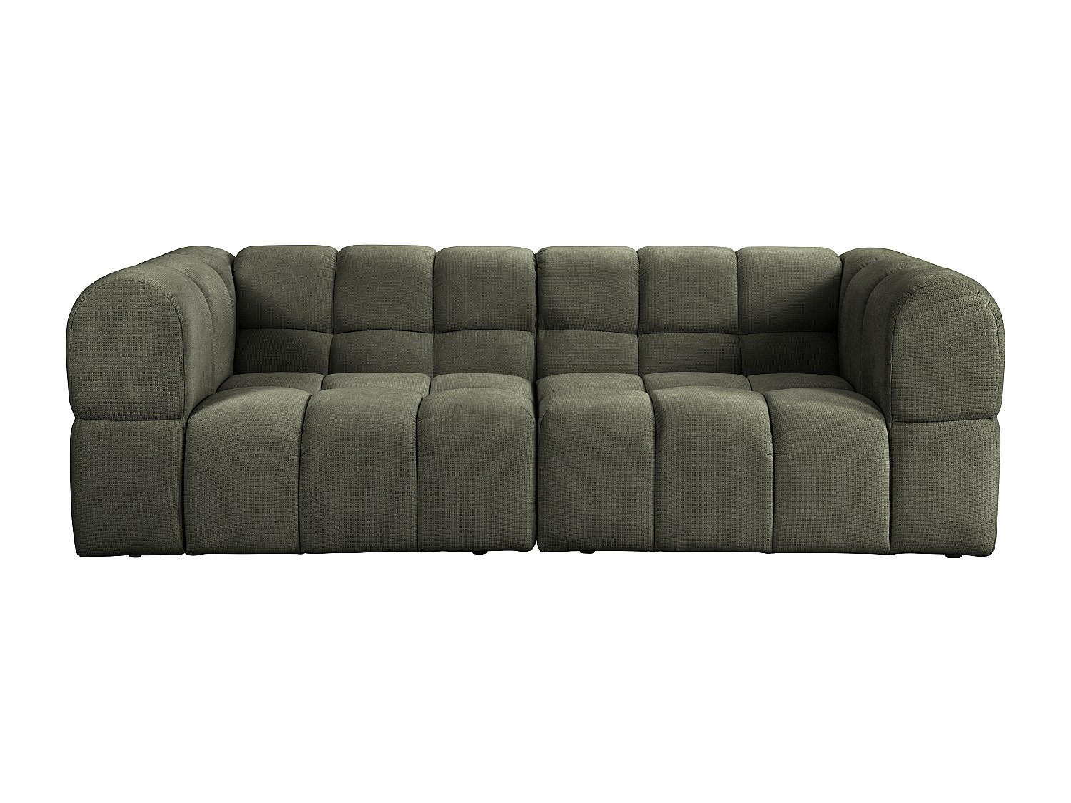 SOFA - 3 Personen - stoff - khaki Rimalo - Schlammfarben, Textil (244/75/102cm) - Vente-Unique