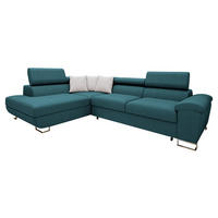 ECKSOFA Cotere Premium, Seite: Links - Türkis, Holz/Textil (270/202cm) - MIRJAN24
